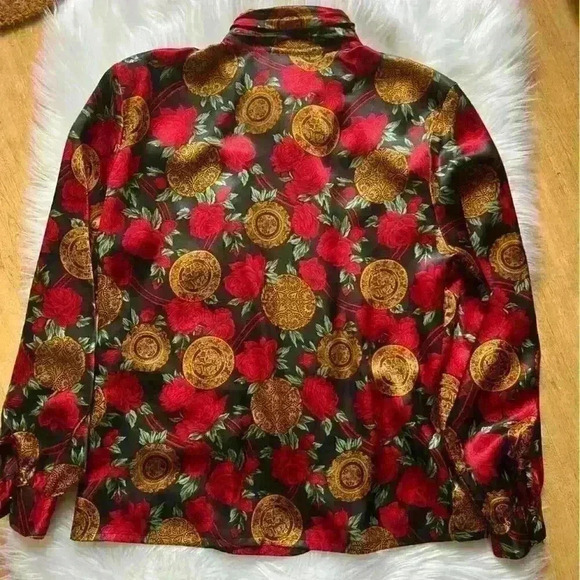 Vintage 80’s Notations Silky Secretary Blouse 8 - Picture 8 of 10